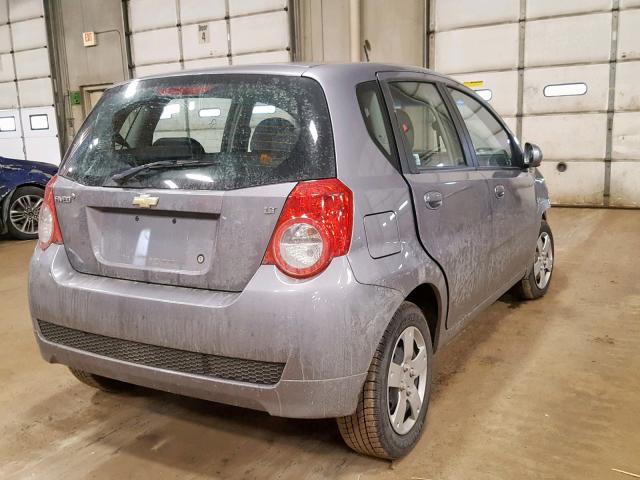 KL1TD6DE8BB214260 - 2011 CHEVROLET AVEO LS GRAY photo 4