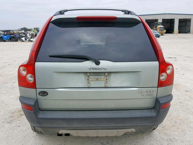 YV1CM91H041053432 - 2004 VOLVO XC90 T6 SILVER photo 10