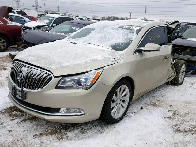 1G4GB5G34EF298946 - 2014 BUICK LACROSSE GOLD photo 2