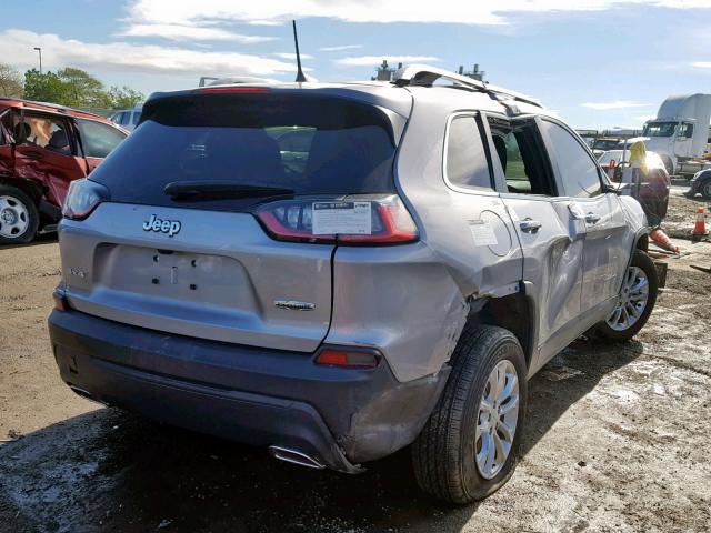 1C4PJMCX6KD127505 - 2019 JEEP CHEROKEE L SILVER photo 4