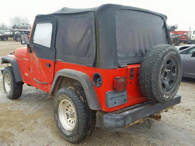 1J4FY29PXVP432148 - 1997 JEEP WRANGLER / RED photo 3