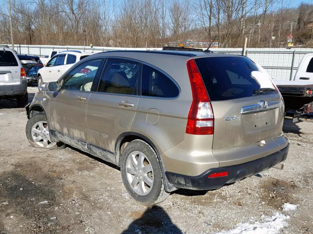 5J6RE48768L027614 - 2008 HONDA CR-V EXL TAN photo 3