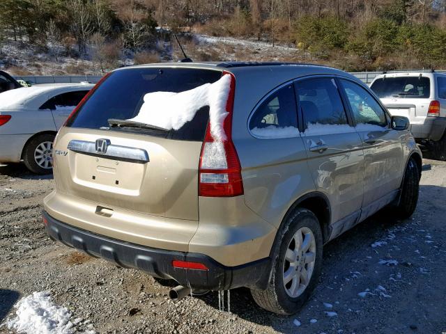 5J6RE48768L027614 - 2008 HONDA CR-V EXL TAN photo 4