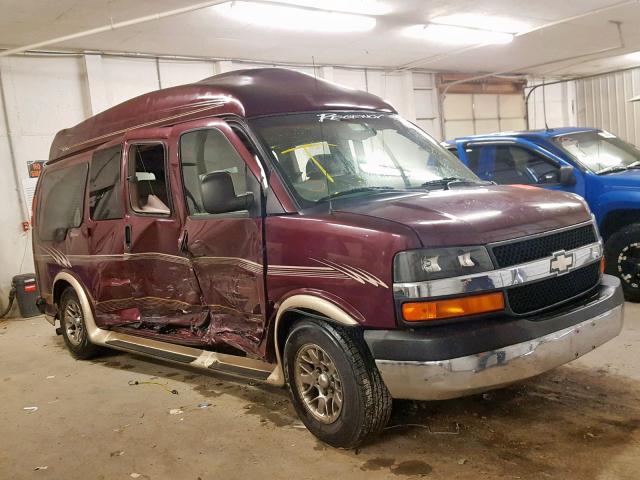 1GBFG15T831233934 - 2003 CHEVROLET EXPRESS G1 BURGUNDY photo 1