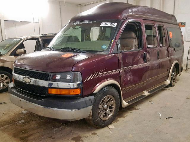 1GBFG15T831233934 - 2003 CHEVROLET EXPRESS G1 BURGUNDY photo 2