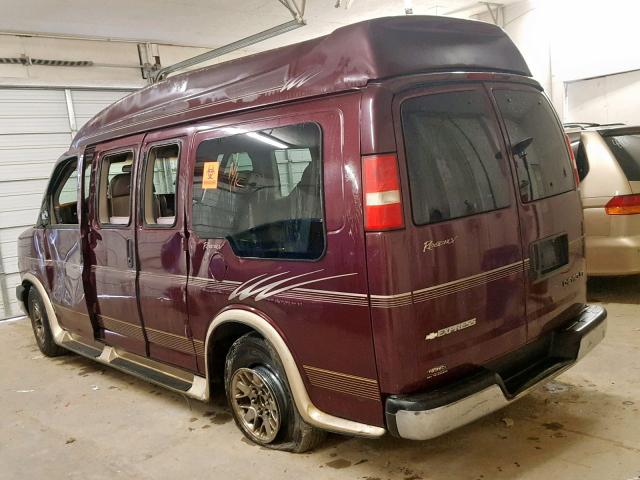 1GBFG15T831233934 - 2003 CHEVROLET EXPRESS G1 BURGUNDY photo 3