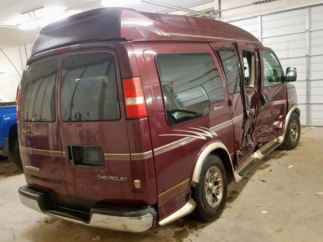 1GBFG15T831233934 - 2003 CHEVROLET EXPRESS G1 BURGUNDY photo 4