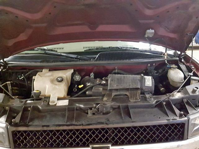 1GBFG15T831233934 - 2003 CHEVROLET EXPRESS G1 BURGUNDY photo 7