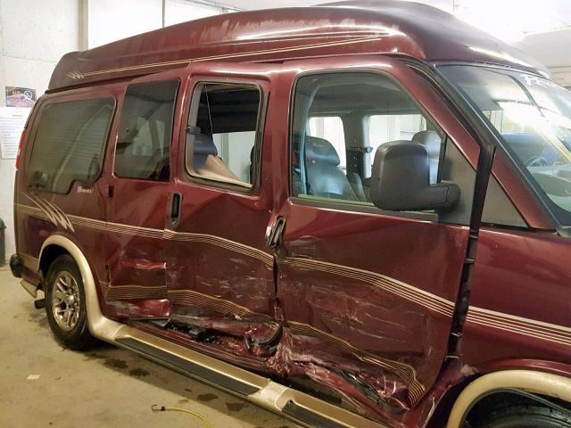 1GBFG15T831233934 - 2003 CHEVROLET EXPRESS G1 BURGUNDY photo 9