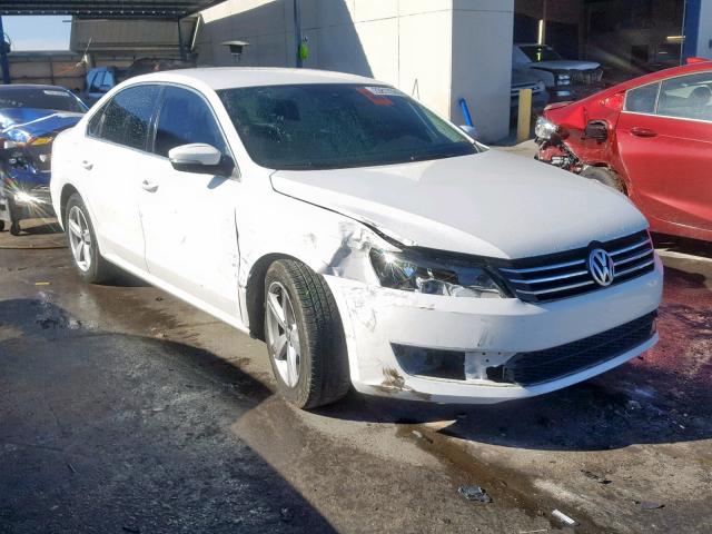 1VWBP7A30DC074865 - 2013 VOLKSWAGEN PASSAT SE WHITE photo 1