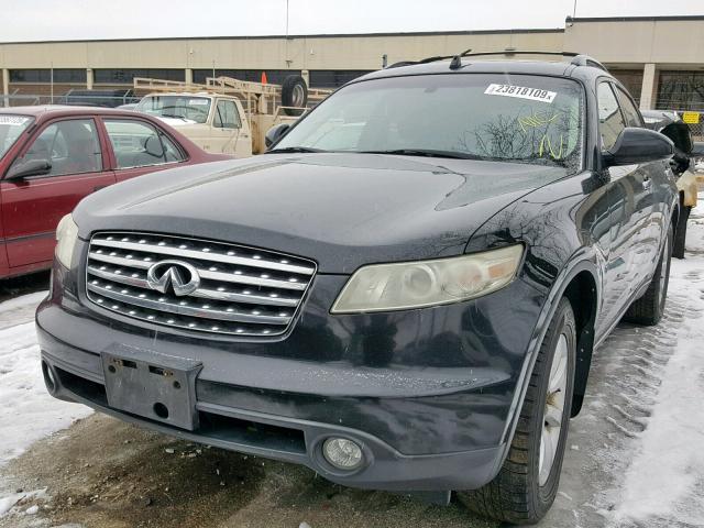 JNRAS08W94X224436 - 2004 INFINITI FX35 BLACK photo 2