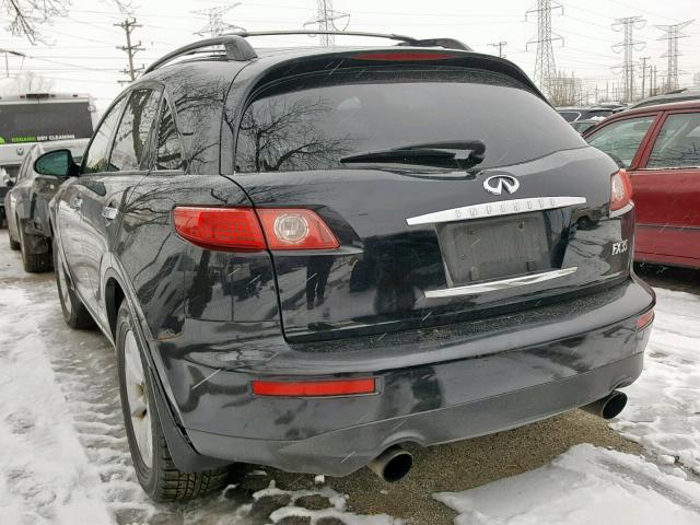 JNRAS08W94X224436 - 2004 INFINITI FX35 BLACK photo 3