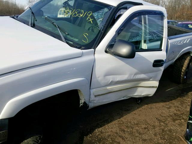 2GCEK19T041378753 - 2004 CHEVROLET SILVERADO WHITE photo 9