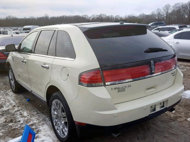 2LMDU88C88BJ09741 - 2008 LINCOLN MKX WHITE photo 3