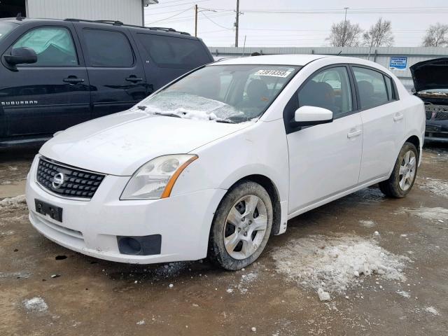 3N1AB61E37L600443 - 2007 NISSAN SENTRA 2.0 WHITE photo 2