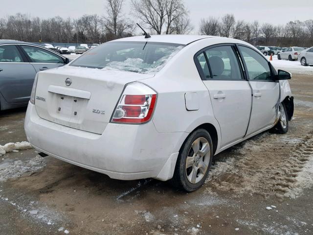 3N1AB61E37L600443 - 2007 NISSAN SENTRA 2.0 WHITE photo 4