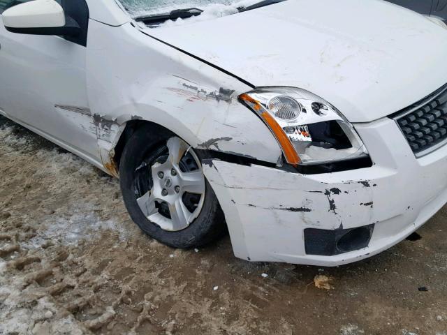 3N1AB61E37L600443 - 2007 NISSAN SENTRA 2.0 WHITE photo 9