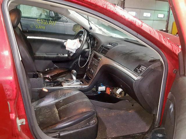 1G8ZV57B19F137384 - 2009 SATURN AURA XR RED photo 5