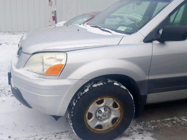 2HKYF181X5H563894 - 2005 HONDA PILOT LX 银色 照片 9
