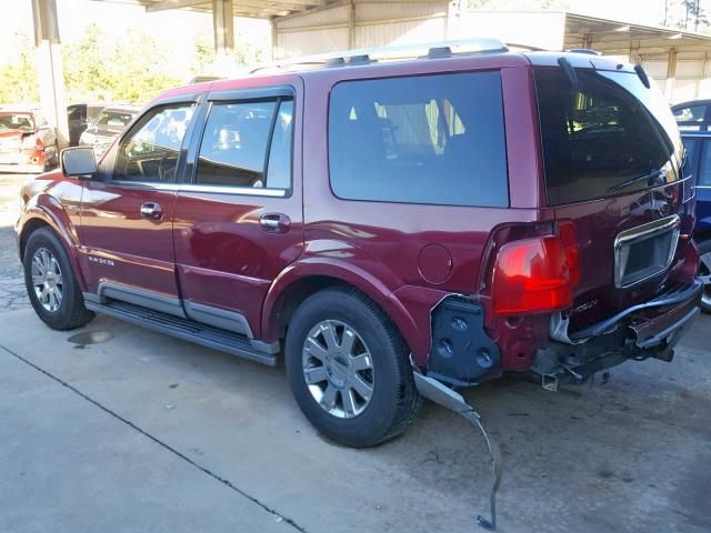 5LMFU28R54LJ28566 - 2004 LINCOLN NAVIGATOR Бордовый фото 3