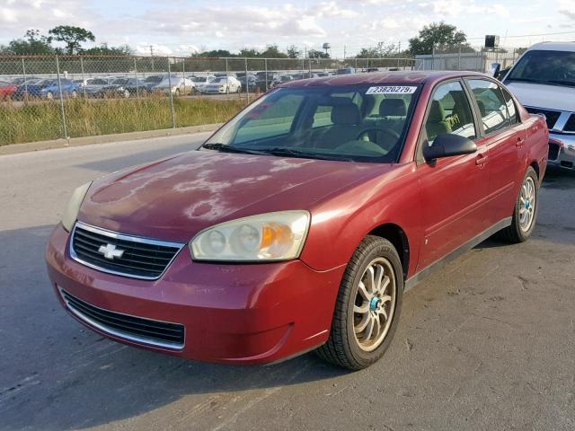 1G1ZS58F87F290625 - 2007 CHEVROLET MALIBU LS წითელი ფოტო 2