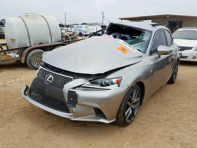 JTHBF1D29F5051306 - 2015 LEXUS IS 250 SILVER photo 2