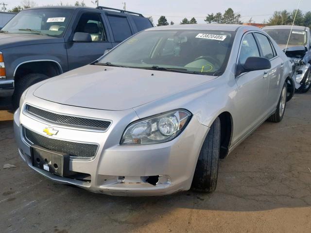 1G1ZA5EB5A4154444 - 2010 CHEVROLET MALIBU LS SILVER photo 2