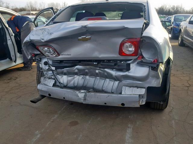 1G1ZA5EB5A4154444 - 2010 CHEVROLET MALIBU LS SILVER photo 9