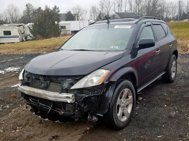 JN8AZ08W15W436805 - 2005 NISSAN MURANO SL BLACK photo 2