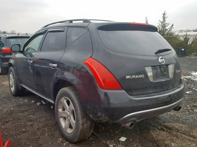 JN8AZ08W15W436805 - 2005 NISSAN MURANO SL BLACK photo 3