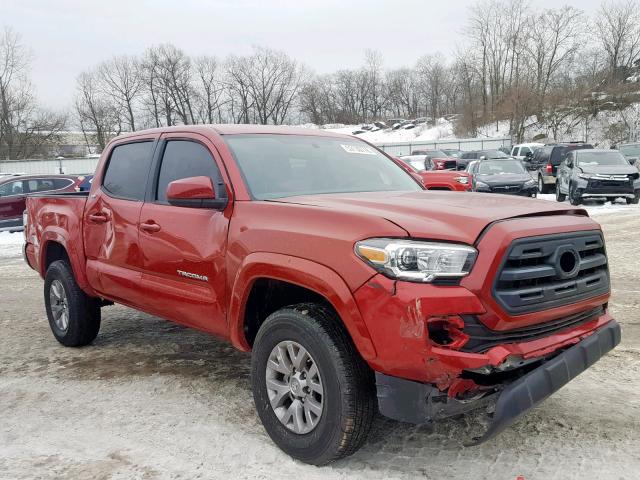 3TMAZ5CN1JM059541 - 2018 TOYOTA TACOMA DOU RED photo 1