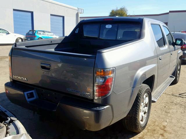 2HJYK16587H507297 - 2007 HONDA RIDGELINE GRAY photo 4