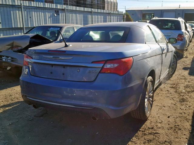 1C3BC7EG5BN535852 - 2011 CHRYSLER 200 LIMITE BLUE photo 4