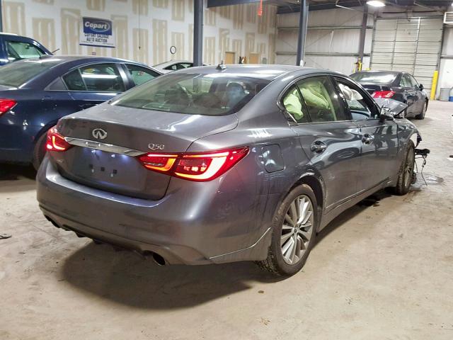 JN1EV7AR3JM444225 - 2018 INFINITI Q50 LUXE GRAY photo 4