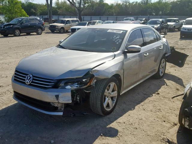 1VWAT7A32EC026003 - 2014 VOLKSWAGEN PASSAT S CHARCOAL photo 2