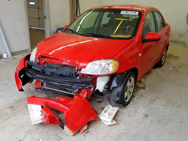 KL1TD56668B053089 - 2008 CHEVROLET AVEO BASE წითელი ფოტო 2