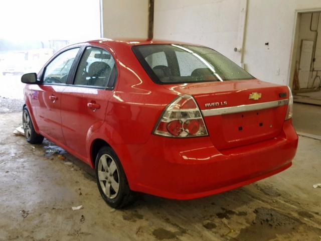 KL1TD56668B053089 - 2008 CHEVROLET AVEO BASE წითელი ფოტო 3