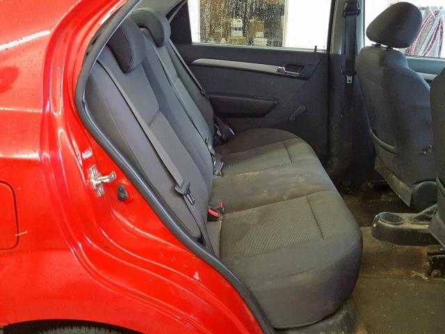 KL1TD56668B053089 - 2008 CHEVROLET AVEO BASE წითელი ფოტო 6