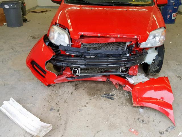 KL1TD56668B053089 - 2008 CHEVROLET AVEO BASE წითელი ფოტო 7