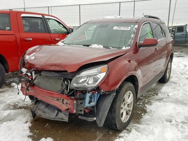 2GNALCEK5H1542192 - 2017 CHEVROLET EQUINOX LT RED photo 2