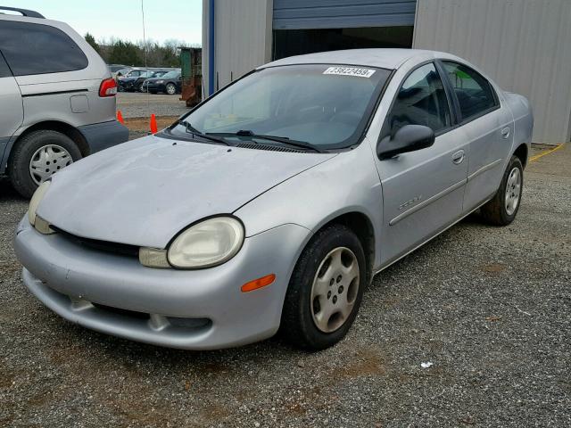 1B3ES46C91D196640 - 2001 DODGE NEON SE SILVER photo 2