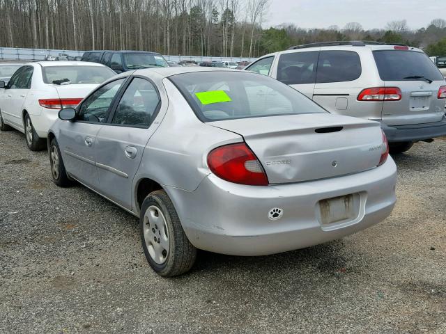 1B3ES46C91D196640 - 2001 DODGE NEON SE SILVER photo 3