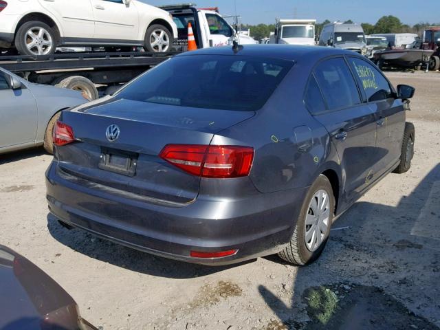 3VW2K7AJXFM280158 - 2015 VOLKSWAGEN JETTA BASE 灰色 照片 4