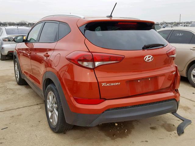 KM8J3CA42GU089793 - 2016 HYUNDAI TUCSON LIM ORANGE photo 3