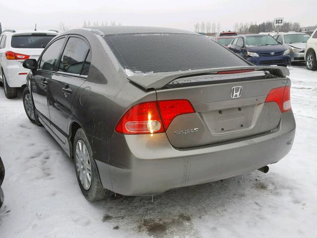 2HGFA16387H040560 - 2007 HONDA CIVIC DX GRAY photo 3