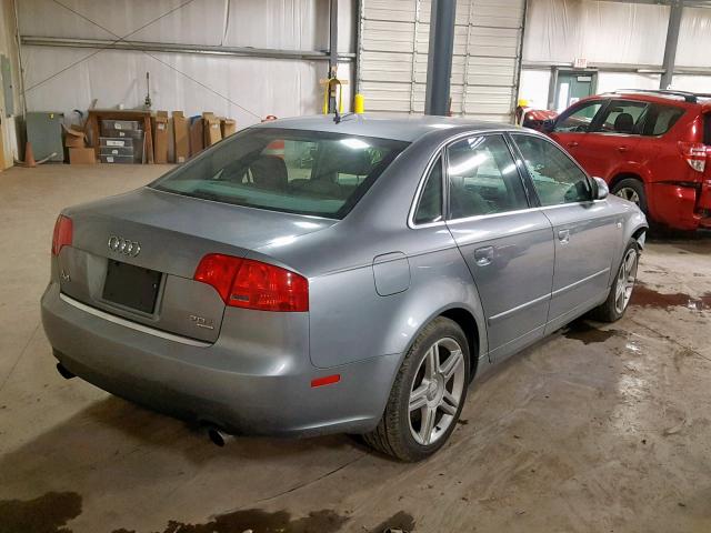 WAUDF78E16A250095 - 2006 AUDI A4 2.0T QU GRAY photo 4