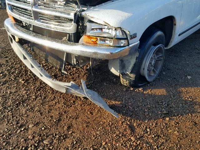 1B7GL2AN9YS632524 - 2000 DODGE DAKOTA QUA WHITE photo 9