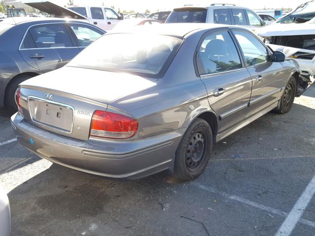 KMHWF25S53A715610 - 2003 HYUNDAI SONATA GL GRAY photo 4