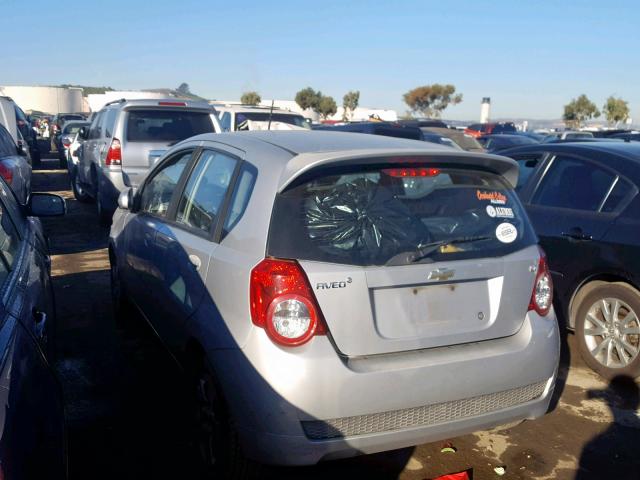 KL1TD6DE3AB136436 - 2010 CHEVROLET AVEO LS SILVER photo 3