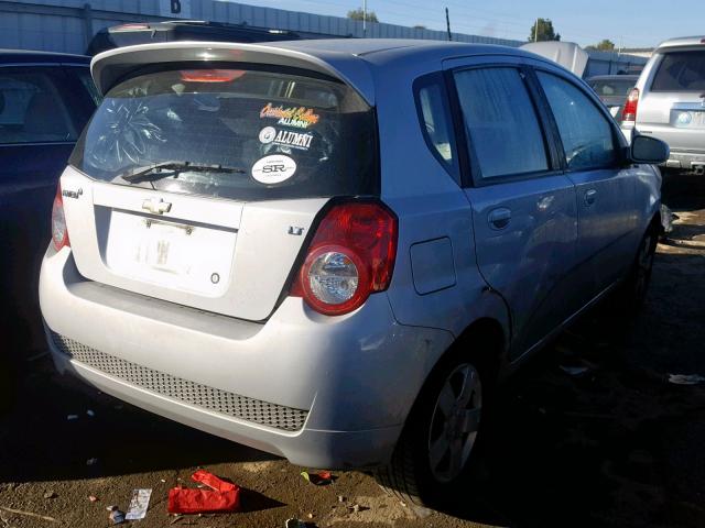 KL1TD6DE3AB136436 - 2010 CHEVROLET AVEO LS SILVER photo 4